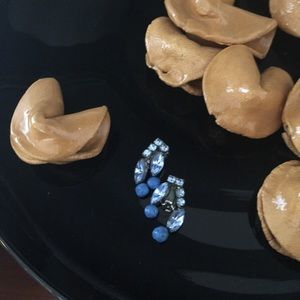 Vintage sparking blue clip on dangles